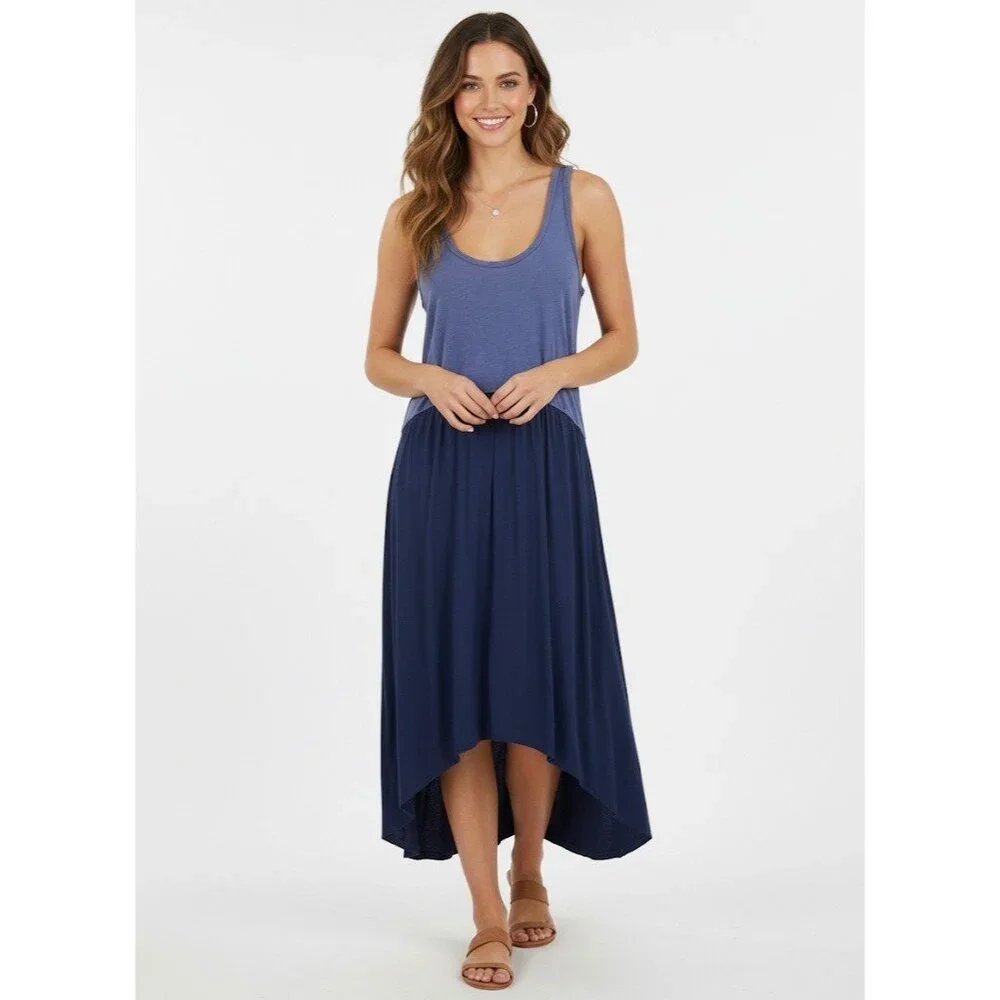 Vintage Y2K Anthropologie Cutout High-Low Midi Dress • Coastal Boho Minimalist - Picture 1 of 16
